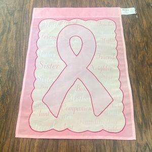 Evergreen enterprises breast cancer awareness pink ribbon garden flag